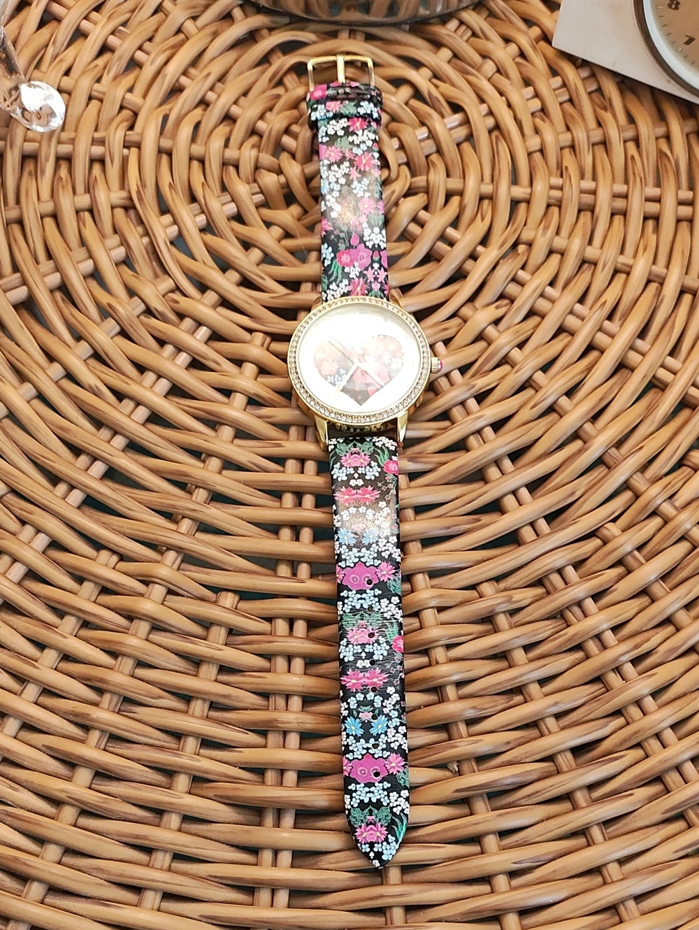 Betsey Johnson flower print watch